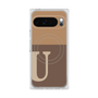 Premium Square Case with Pixelsnap［ Original - initial two tone - U brown ］