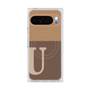 Premium Square Case with Pixelsnap［ Original - initial two tone - U brown ］