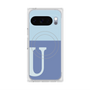 Premium Square Case with Pixelsnap［ Original - initial two tone - U blue ］