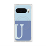 Premium Square Case with Pixelsnap［ Original - initial two tone - U blue ］