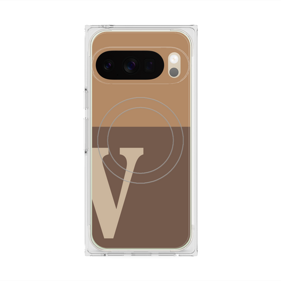Premium Square Case with Pixelsnap［ Original - initial two tone - V brown ］