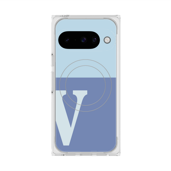 Premium Square Case with Pixelsnap［ Original - initial two tone - V blue ］