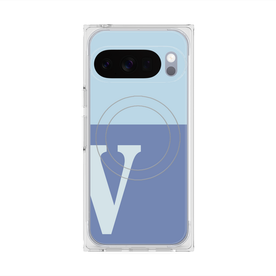 Premium Square Case with Pixelsnap［ Original - initial two tone - V blue ］