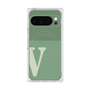 Premium Square Case with Pixelsnap［ Original - initial two tone - V green ］