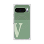 Premium Square Case with Pixelsnap［ Original - initial two tone - V green ］