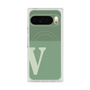 Premium Square Case with Pixelsnap［ Original - initial two tone - V green ］