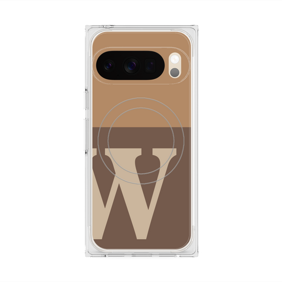 Premium Square Case with Pixelsnap［ Original - initial two tone - W brown ］