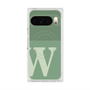 Premium Square Case with Pixelsnap［ Original - initial two tone - W green ］