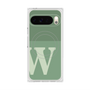 Premium Square Case with Pixelsnap［ Original - initial two tone - W green ］