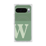Premium Square Case with Pixelsnap［ Original - initial two tone - W green ］