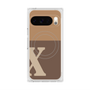 Premium Square Case with Pixelsnap［ Original - initial two tone - X brown ］