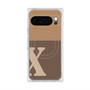 Premium Square Case with Pixelsnap［ Original - initial two tone - X brown ］