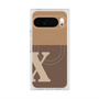 Premium Square Case with Pixelsnap［ Original - initial two tone - X brown ］