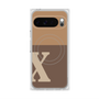 Premium Square Case with Pixelsnap［ Original - initial two tone - X brown ］