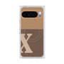 Premium Square Case with Pixelsnap［ Original - initial two tone - X brown ］