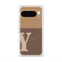 Premium Square Case with Pixelsnap［ Original - initial two tone - Y brown ］