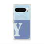 Premium Square Case with Pixelsnap［ Original - initial two tone - Y blue ］