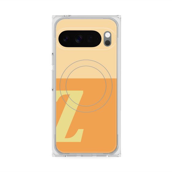 Premium Square Case with Pixelsnap［ Original - initial two tone - Z orange ］