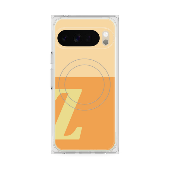 Premium Square Case with Pixelsnap［ Original - initial two tone - Z orange ］