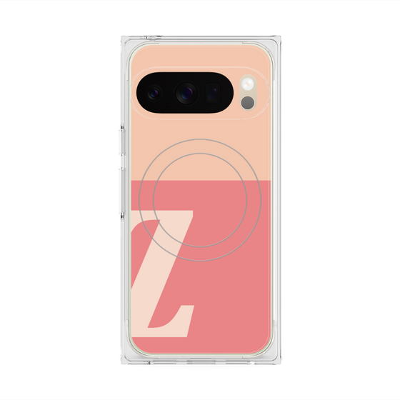 Premium Square Case with Pixelsnap［ Original - initial two tone - Z pink ］