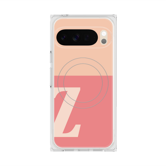 Premium Square Case with Pixelsnap［ Original - initial two tone - Z pink ］