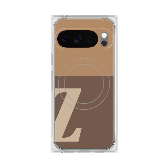 Premium Square Case with Pixelsnap［ Original - initial two tone - Z brown ］