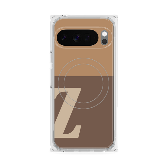 Premium Square Case with Pixelsnap［ Original - initial two tone - Z brown ］