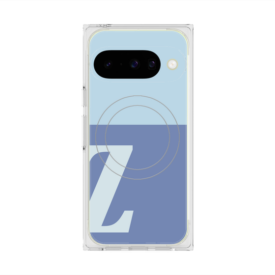 Premium Square Case with Pixelsnap［ Original - initial two tone - Z blue ］