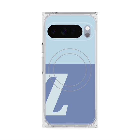 Premium Square Case with Pixelsnap［ Original - initial two tone - Z blue ］