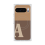 Premium Square Case with Pixelsnap［ Original - initial two tone - A brown ］