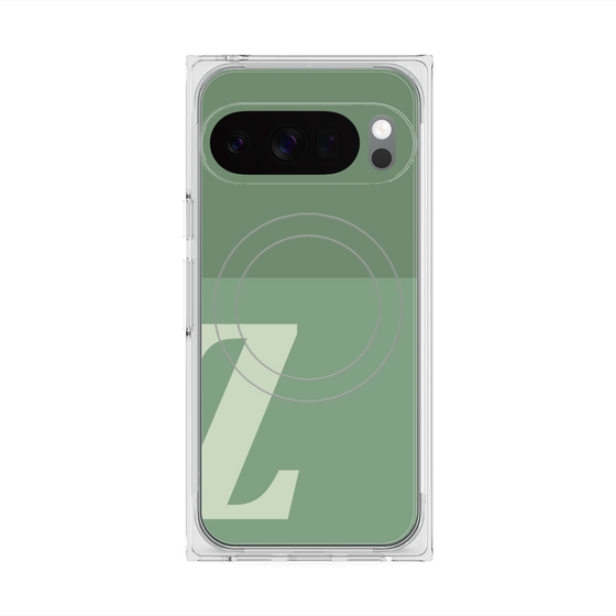 Premium Square Case with Pixelsnap［ Original - initial two tone - Z green ］