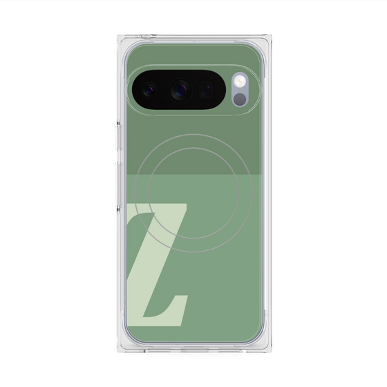 Premium Square Case with Pixelsnap［ Original - initial two tone - Z green ］