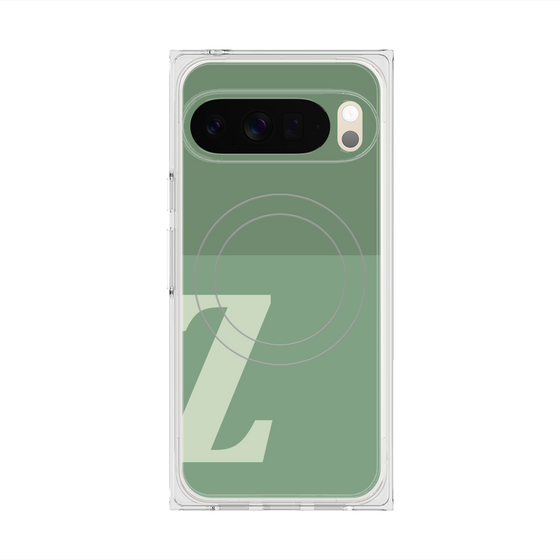 Premium Square Case with Pixelsnap［ Original - initial two tone - Z green ］