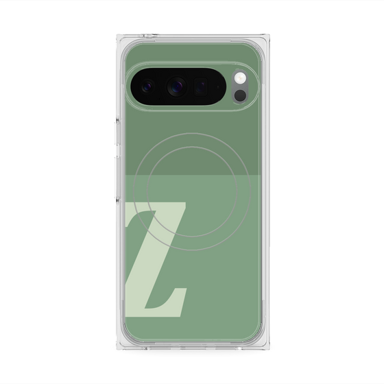 Premium Square Case with Pixelsnap［ Original - initial two tone - Z green ］