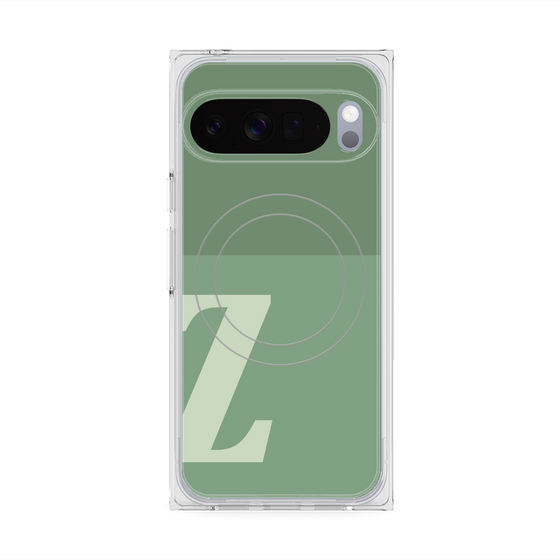 Premium Square Case with Pixelsnap［ Original - initial two tone - Z green ］