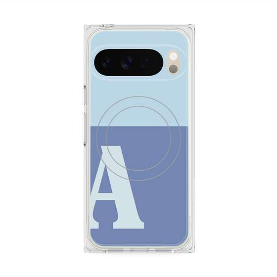 Premium Square Case with Pixelsnap［ Original - initial two tone - A blue ］