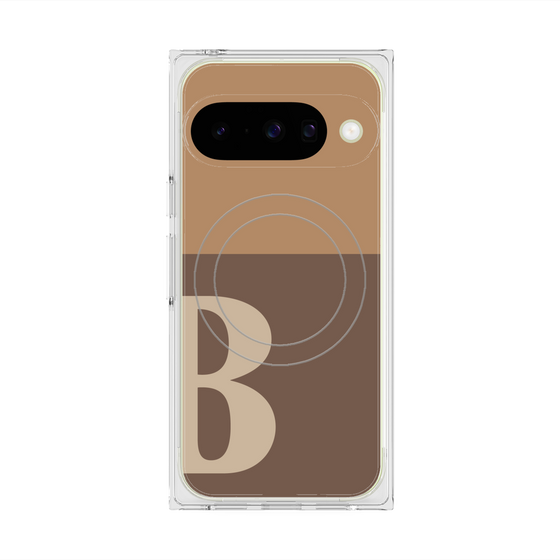 Premium Square Case with Pixelsnap［ Original - initial two tone - B brown ］