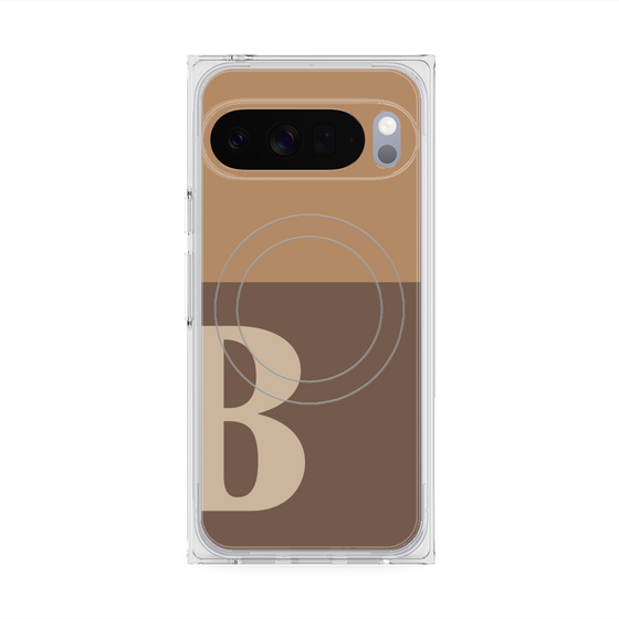 Premium Square Case with Pixelsnap［ Original - initial two tone - B brown ］