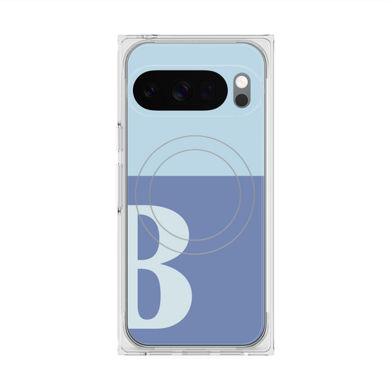 Premium Square Case with Pixelsnap［ Original - initial two tone - B blue ］
