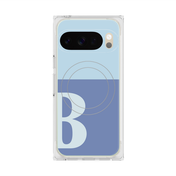 Premium Square Case with Pixelsnap［ Original - initial two tone - B blue ］