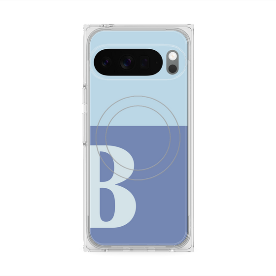 Premium Square Case with Pixelsnap［ Original - initial two tone - B blue ］
