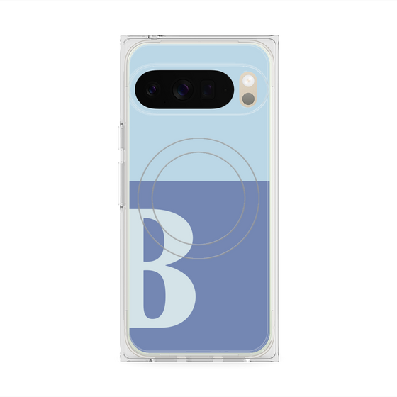 Premium Square Case with Pixelsnap［ Original - initial two tone - B blue ］