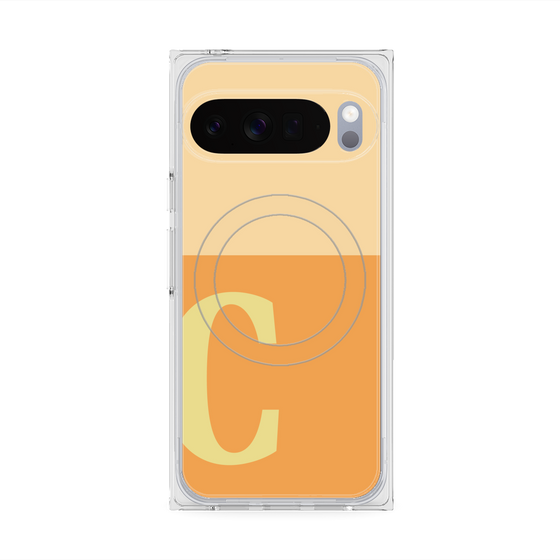 Premium Square Case with Pixelsnap［ Original - initial two tone - C orange ］