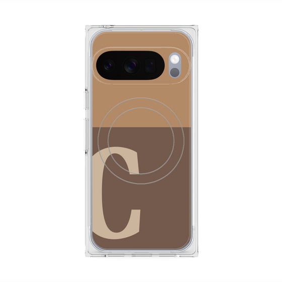Premium Square Case with Pixelsnap［ Original - initial two tone - C brown ］