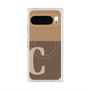 Premium Square Case with Pixelsnap［ Original - initial two tone - C brown ］