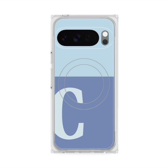 Premium Square Case with Pixelsnap［ Original - initial two tone - C blue ］
