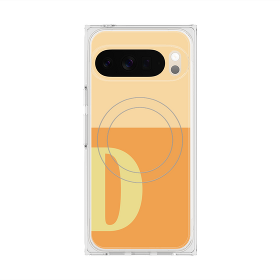 Premium Square Case with Pixelsnap［ Original - initial two tone - D orange ］