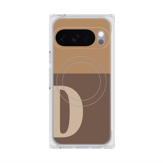 Premium Square Case with Pixelsnap［ Original - initial two tone - D brown ］