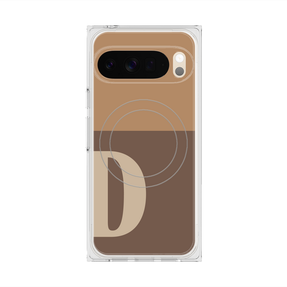 Premium Square Case with Pixelsnap［ Original - initial two tone - D brown ］