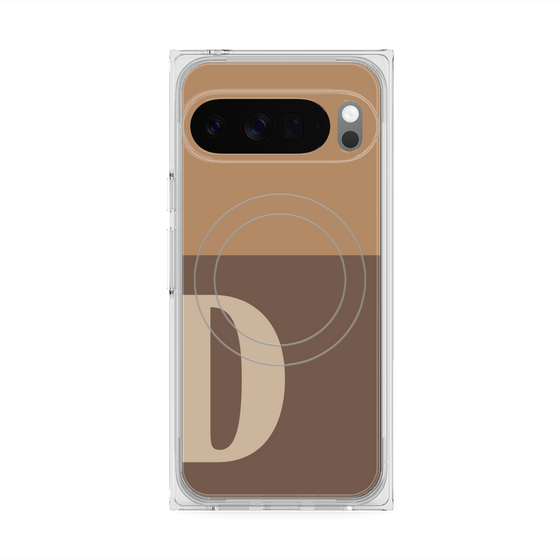 Premium Square Case with Pixelsnap［ Original - initial two tone - D brown ］